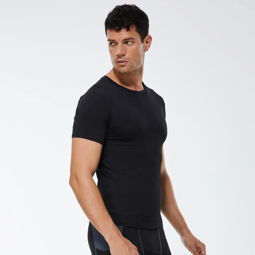 1 or 2 Pack Men's Compression Shirts Short Sleeve, Workout T-Shirt Quick Dry Baselayer Sport Shirt Running Tops