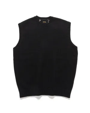 5G Wool BONE Vest Black