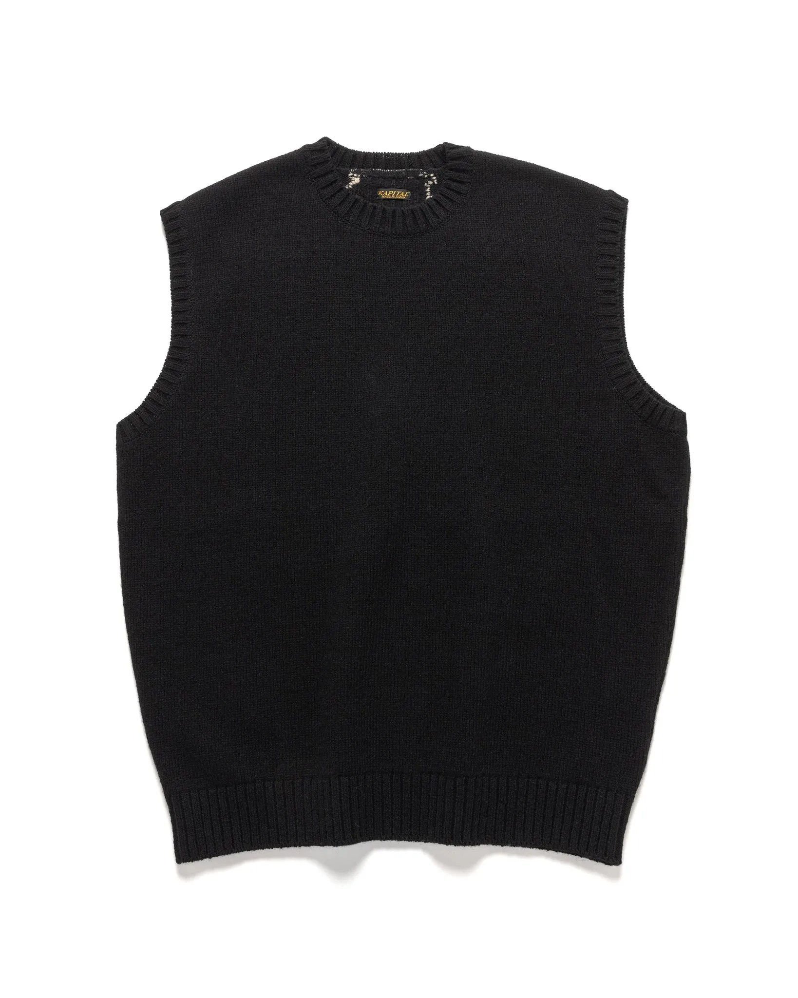5G Wool BONE Vest Black
