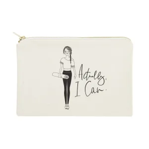 Actually, I Can Cotton Canvas Cosmetic Bag