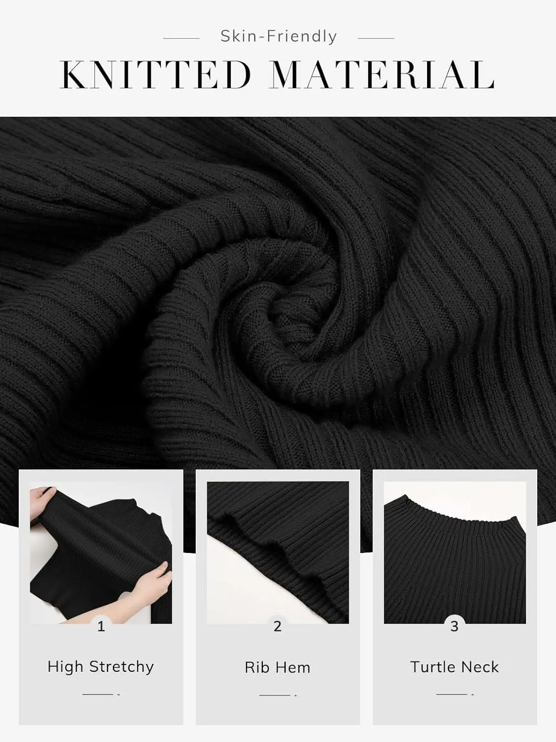 ATHMILE Women's 2025 Fall Long Sleeve Pullover Ribbed Knit Sweater Low Mock Neck Slim Fit Basic Casual Tee Tops