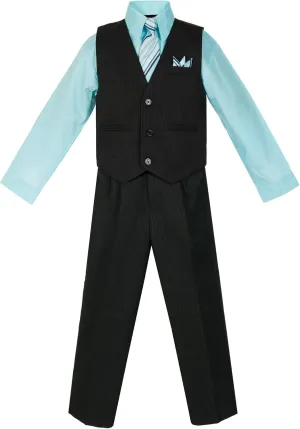 Avery Hill Boys' 4-Piece Pinstripe Vest Set, Sizes 6M-20