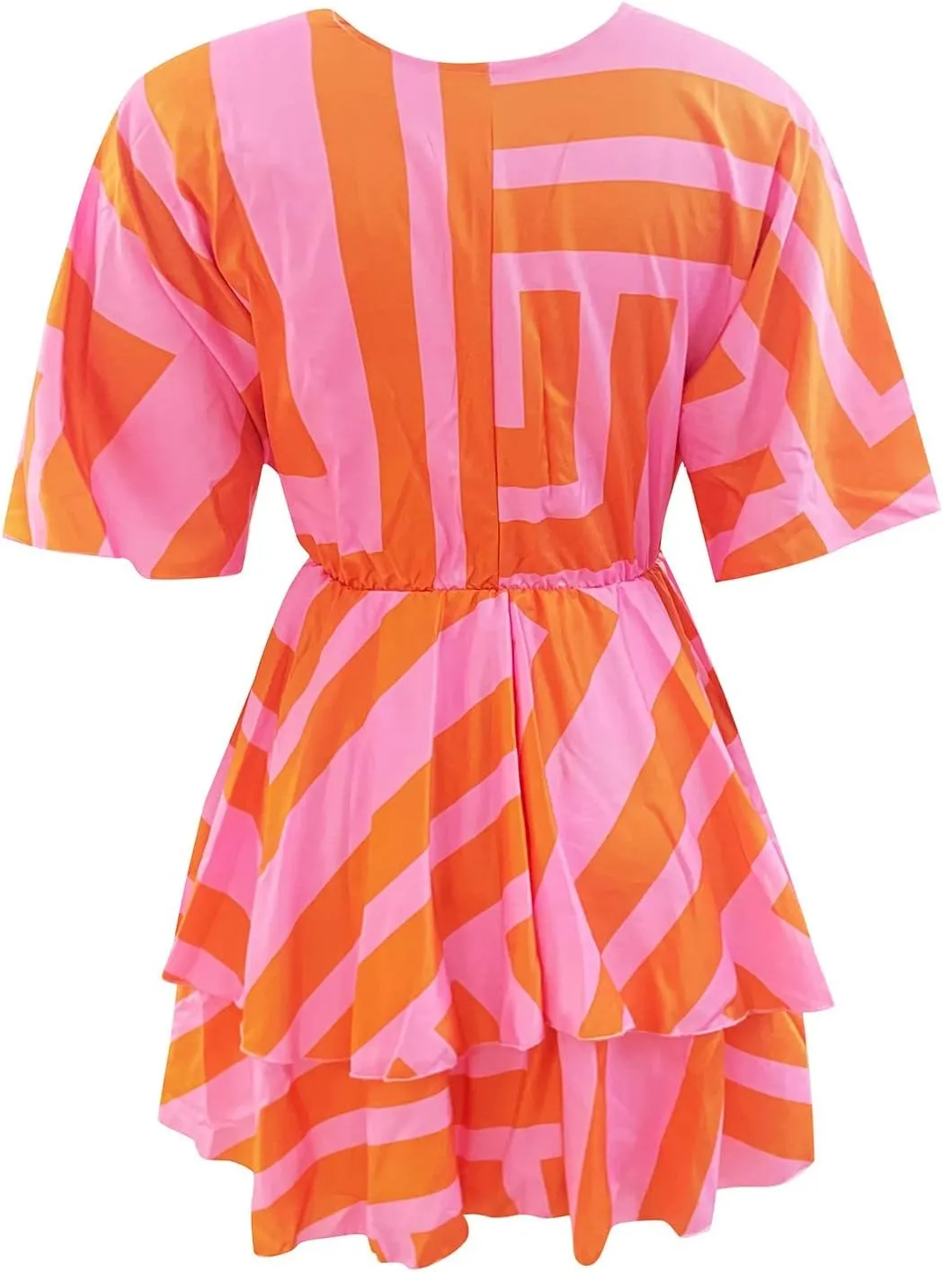 Beach Dresses for Women,2024 Summer Batwing Sleeve Floral Print Boho Dress,Casual V Neck Tiered Ruched Mini Dress