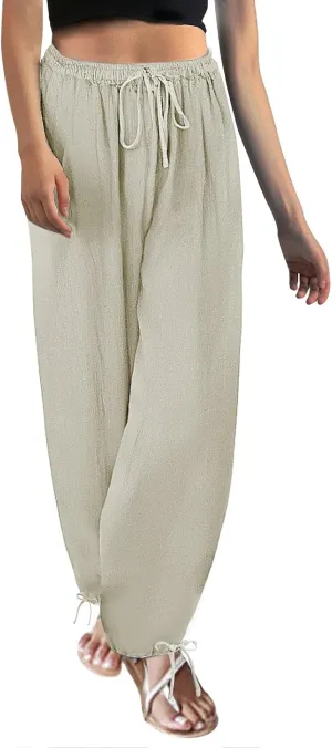 Beach Pants for Women Color Tether Loose Yoga Trousers Harem Pants Women 2 Piece Sets for Women Going Out Plus Size