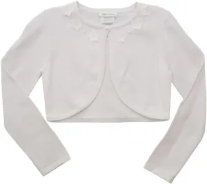 Bonnie Jean Girl's White Sweater Cardigan