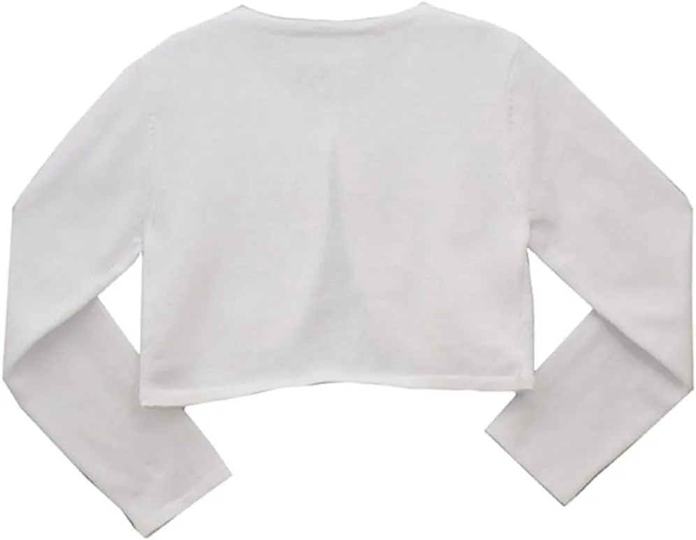 Bonnie Jean Girl's White Sweater Cardigan