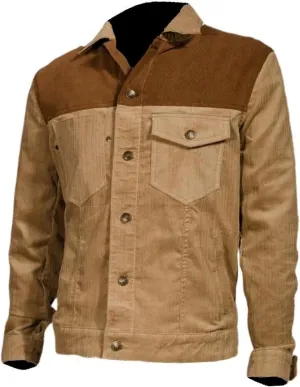 Brown Leather Biker Jacket Fur Collar - Suede Leather Trcuker Jacket Men - Black Motorcycle Coat - Corduroy Coat