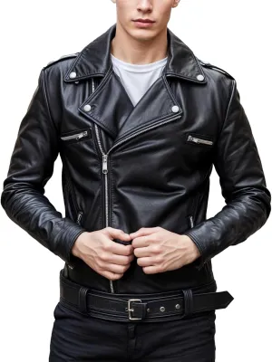 Brown Leather Biker Jacket Fur Collar - Suede Leather Trcuker Jacket Men - Black Motorcycle Coat - Corduroy Coat