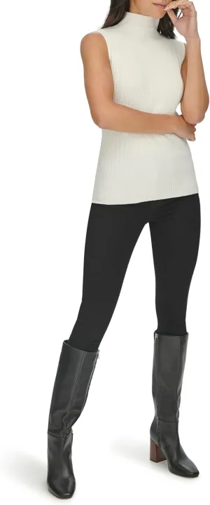 Calvin Klein Women's Mock Neck Sleeveless Sweater