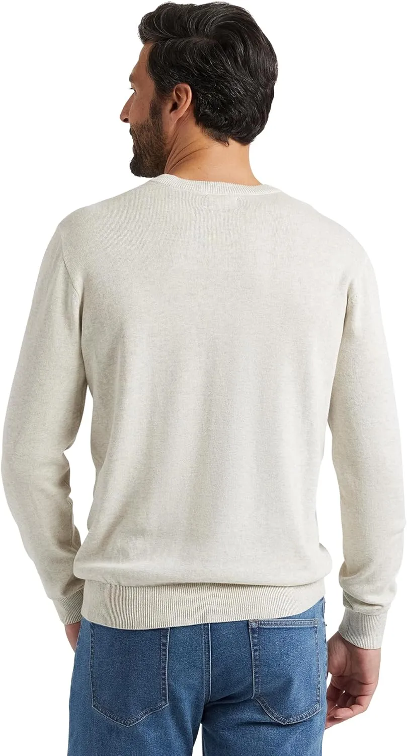 Chaps Men's Casual V Neck Sweater - Ribbed Knit Slim Fit Long Sleeve Pullover Top for Men (M-2XL)