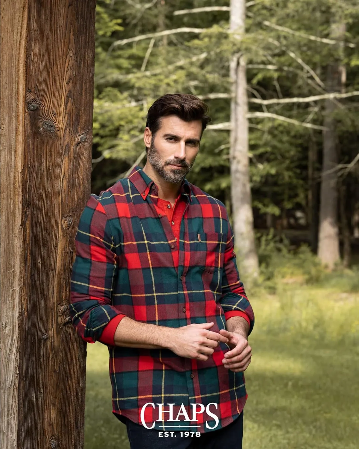 Chaps Men's Long Sleeve Button-Down Shirt - Classic Woven Wrinkle-Resistant Formal Collared Shirt for Men (Sizes: S-XXL)