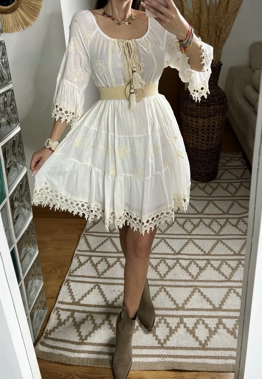 Chic Mini Boho Dress