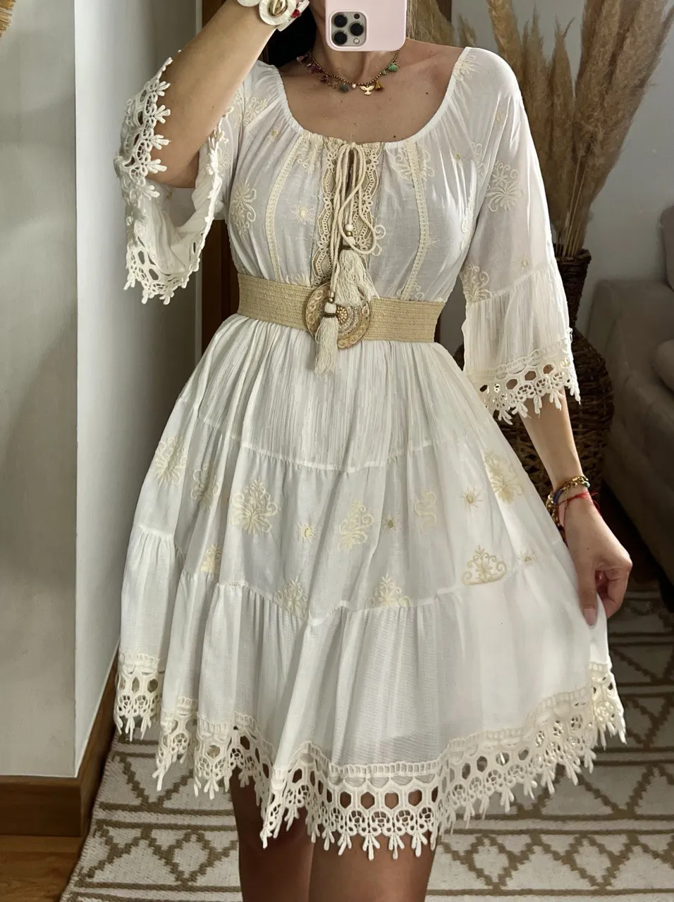 Chic Mini Boho Dress