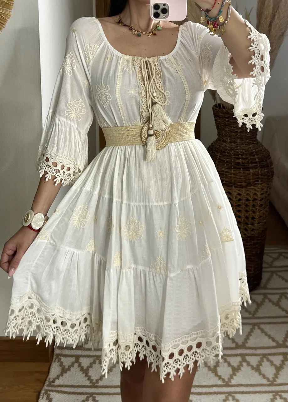 Chic Mini Boho Dress