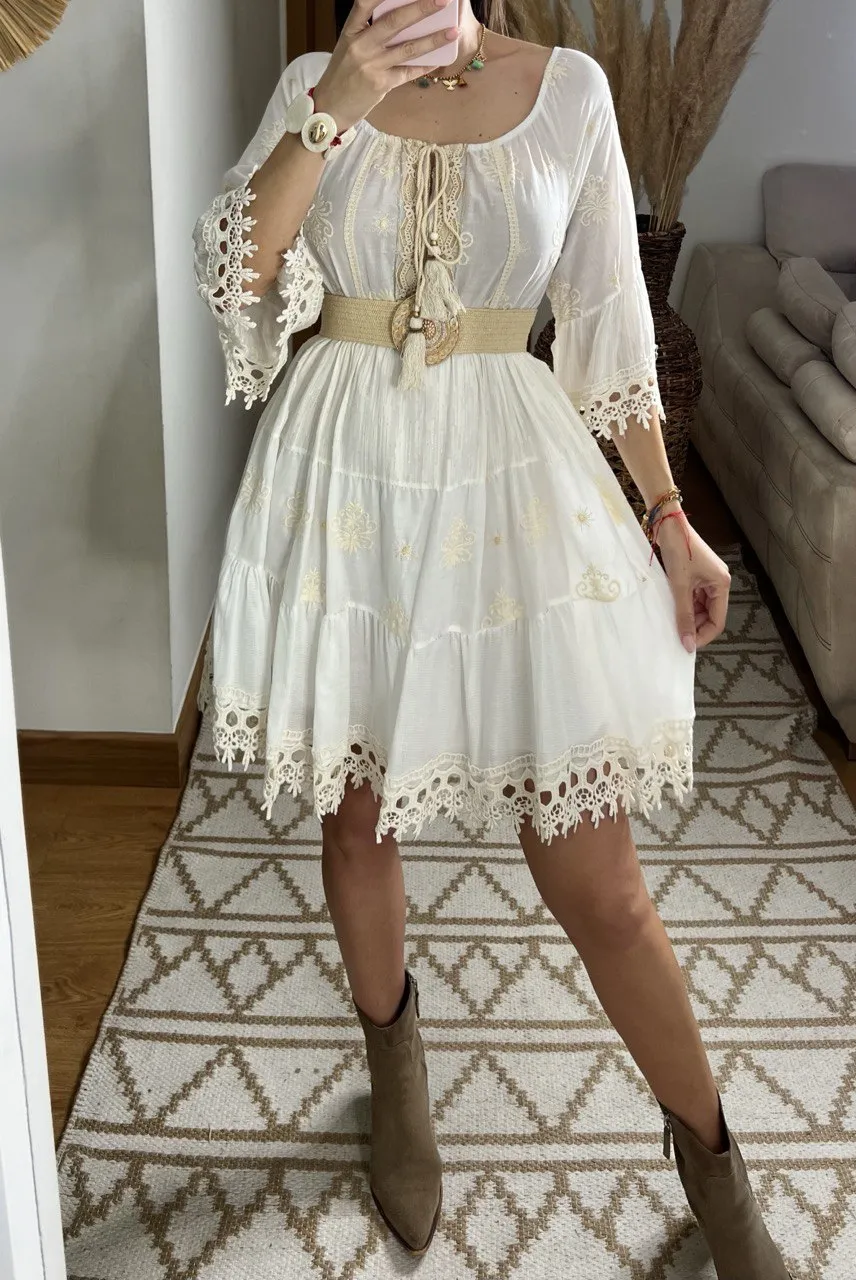 Chic Mini Boho Dress