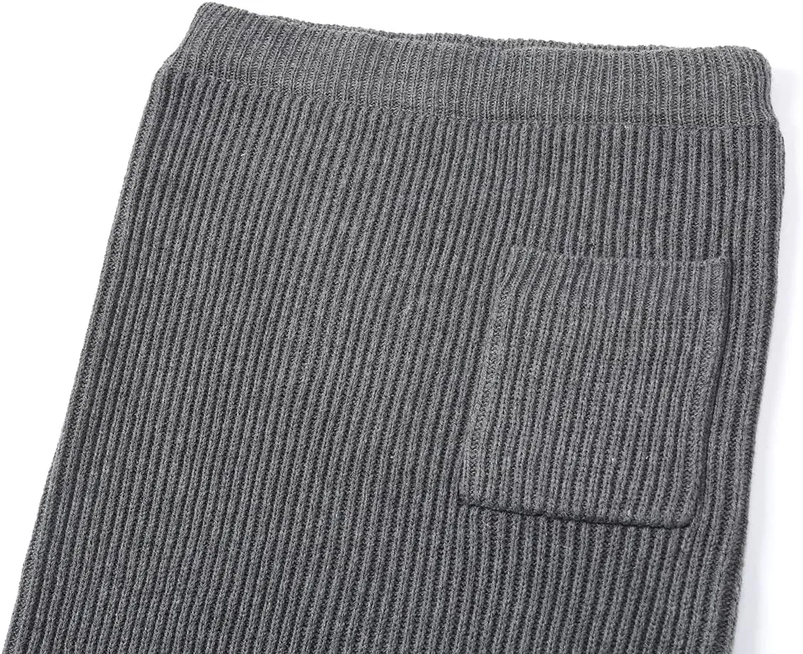 chouyatou Women's Turtleneck 2 Piece Outfits Ribbed Knit Sweater Midi Pencil Skirt Set