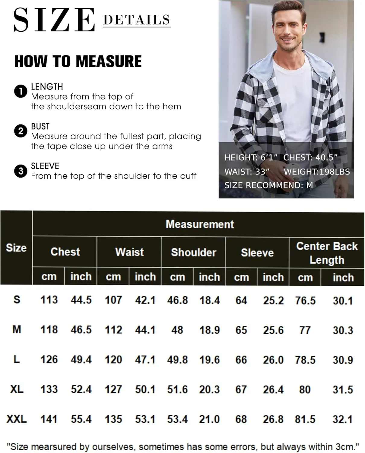 COOFANDY Men's Plaid Hoodie Flannel Shirt Jacket Long Sleeve Casual Fashion Button Shirts