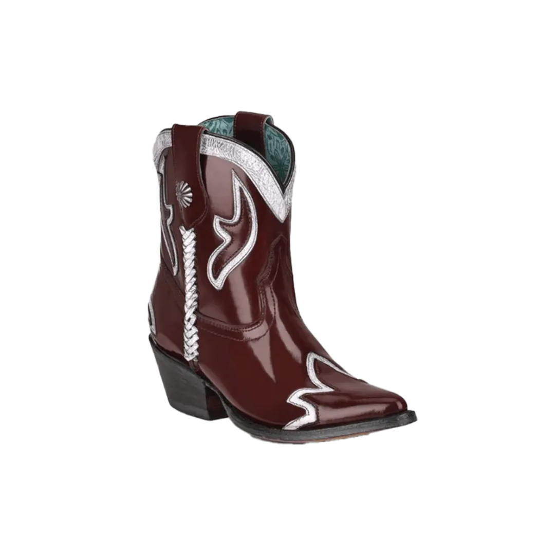 Corral Women's Burgundy Embroidery Western Booties