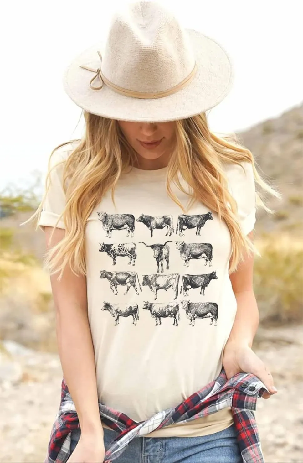 Cow Shirts for Women Western Country Cowgirl T-Shirt Retro Animal Bull Graphic Farm Life Tee Casual Short Sleeve Top