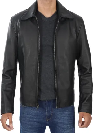 Decrum Leather Jacket Men - Casual Stylish Cowhide Leather Jackets for Men