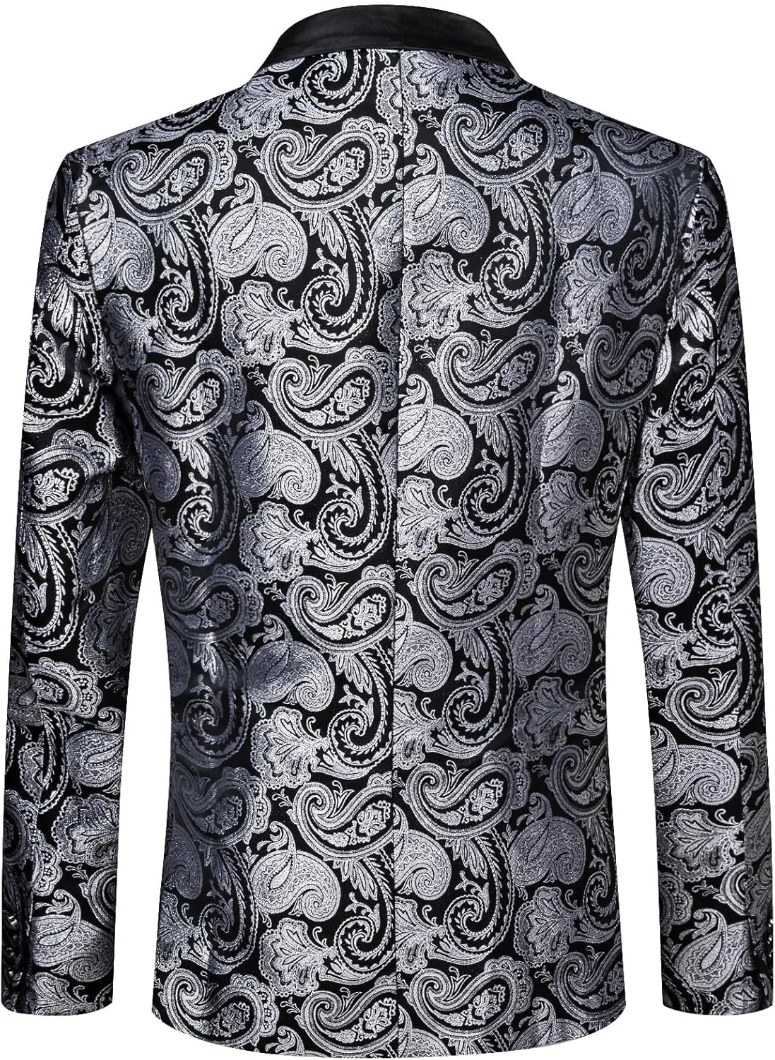 DiBanGu Mens Blazer One Button Shawl Lapel Tuxedo Sport Coat Casual Dress Suit Jacket for Men Wedding Party Prom