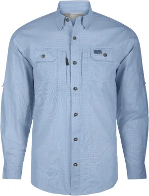 Drake Waterfowl Men's Frat Houndstooth Check Long Sleeve Moisture-Wicking Quick-Drying Button-Down Shirt