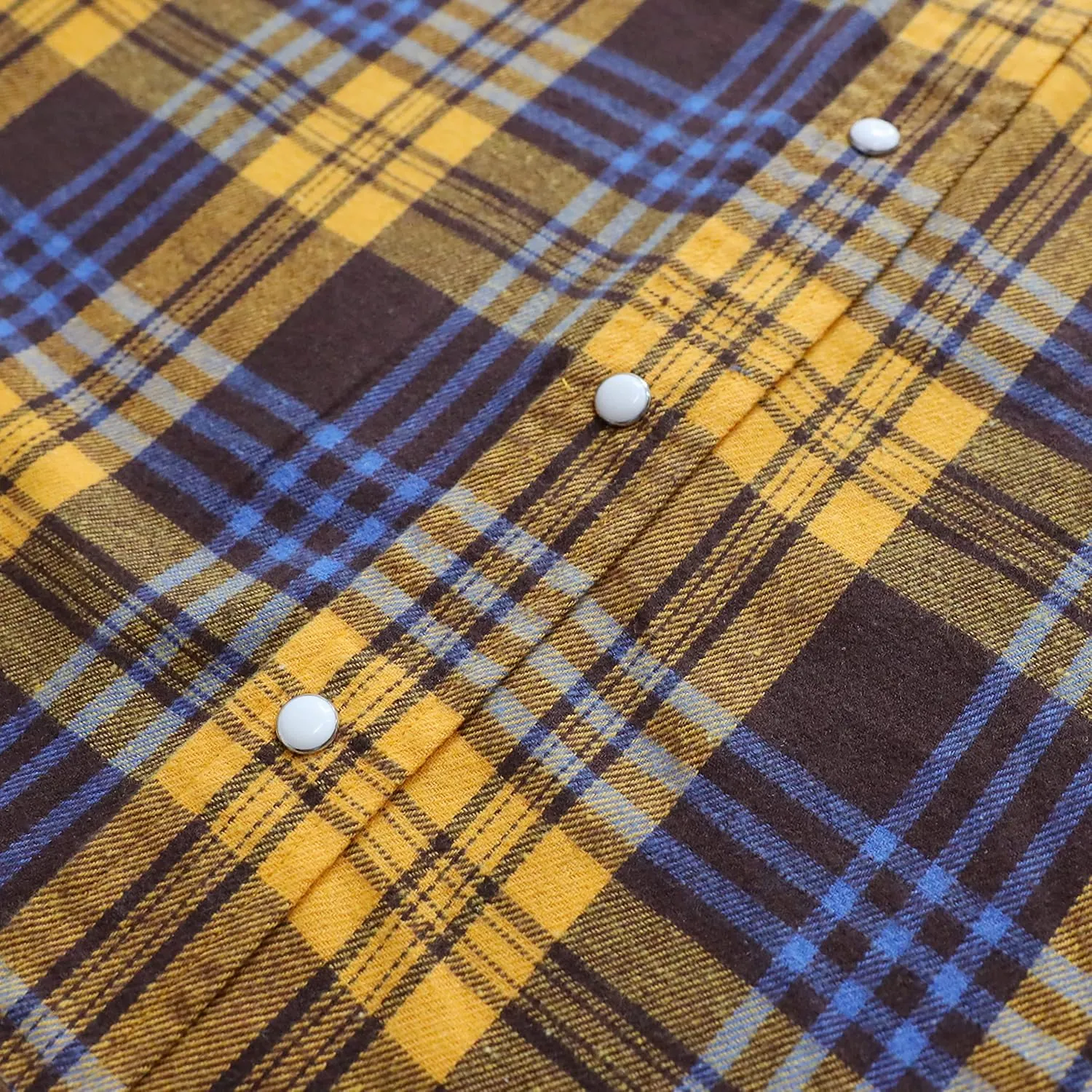 Dubinik Flannel Shirt for Men Western Cowboy Pearl Snap Shirts for Men Long Sleeve Vintage Buttons Down Plaid Shirt