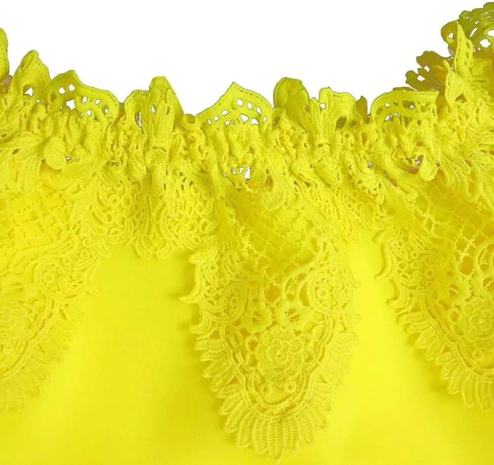 Elegant Sexy Floral Lace Off Shoulder Evening Gown Party Bodycon Midi Dress