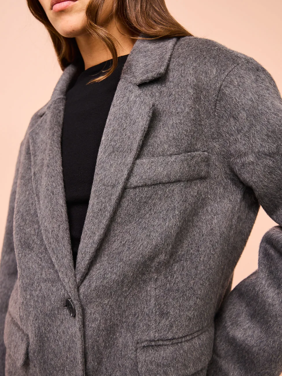 Elka Collective Santi Blazer in Charcoal Marle