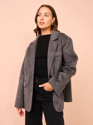 Elka Collective Santi Blazer in Charcoal Marle