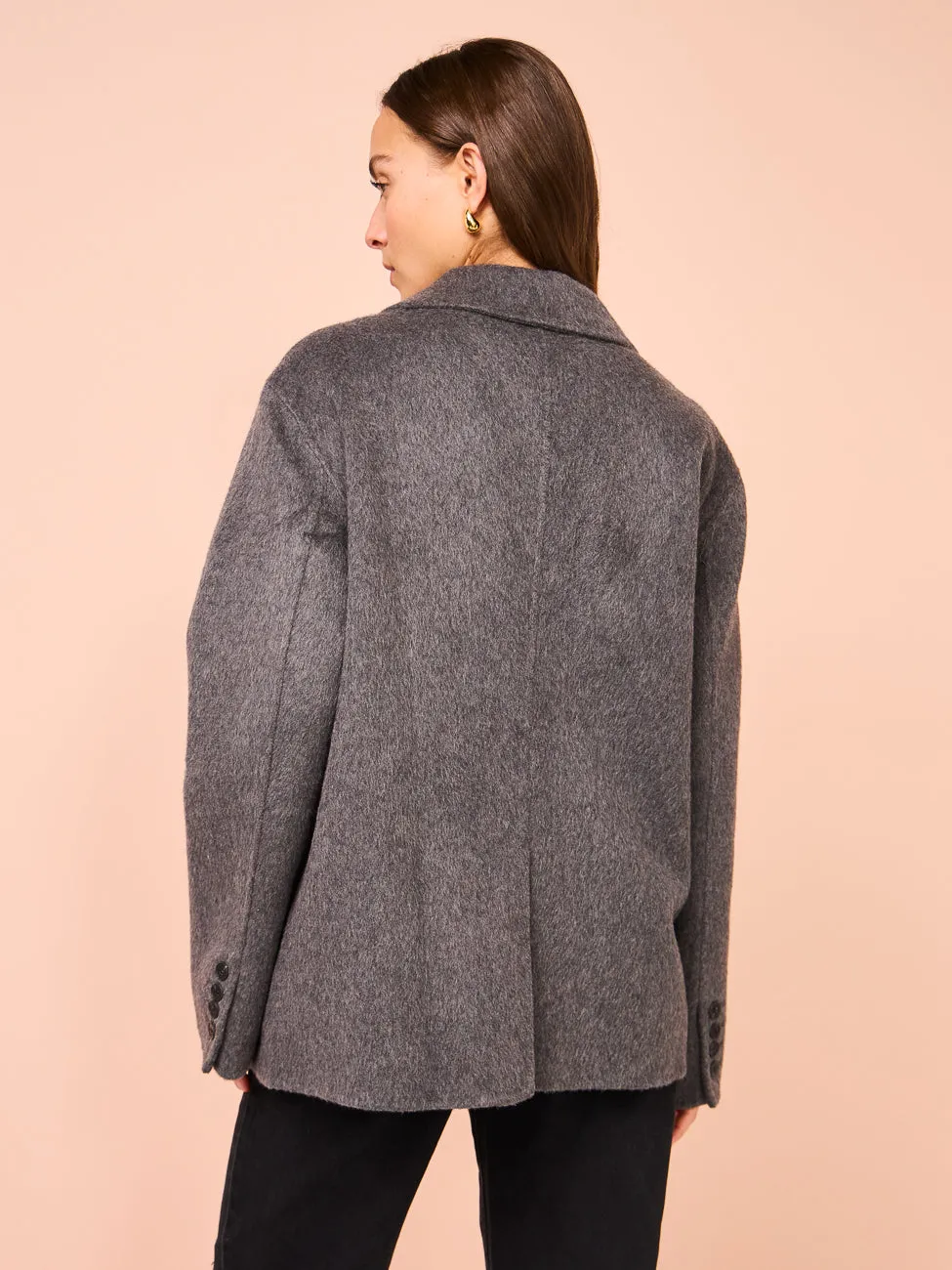 Elka Collective Santi Blazer in Charcoal Marle