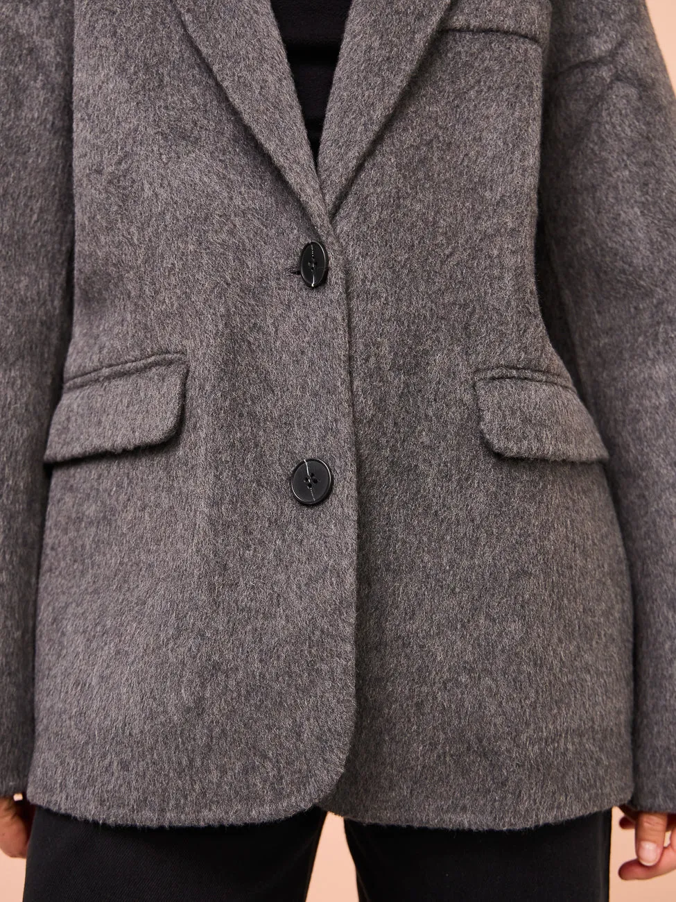 Elka Collective Santi Blazer in Charcoal Marle