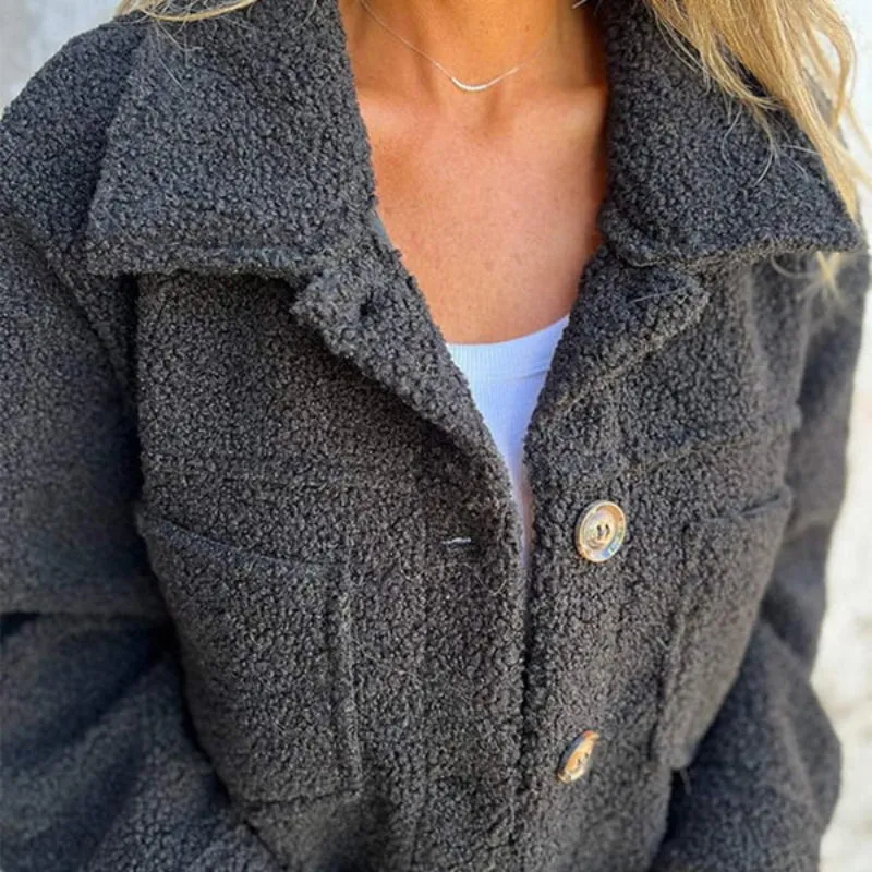 Euphrasia | Short Wool Jacket with Lapels