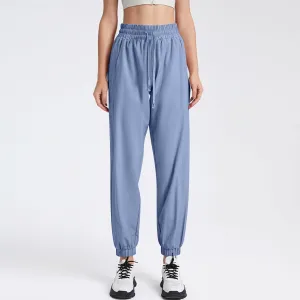 Flowy Pants for Women Palazzo Workout, Capris Pants for Women High Waisted Linen Straight Leg Summer Trousers