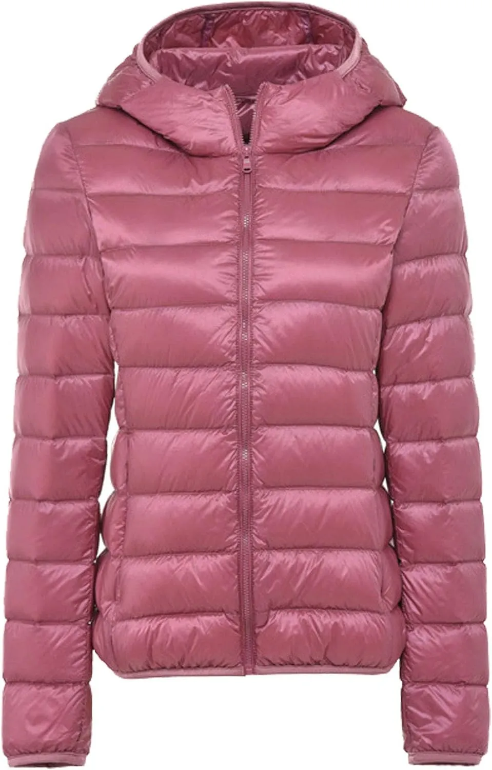 Flygo Women's Lightweight Hooded Down Jacket Water Resistance Puffer Coat