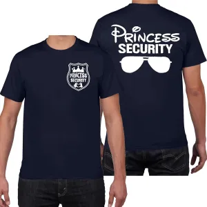 FRYAID Princess Security Team Shirt Men Magical T-Shirt Magic Kingdom Tees Dad Birthday Party Family Trip Short Sleeve Tops