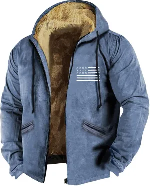 GOFULY Mens Winter Jacket Sherpa With Hood Warm Coats Fleece Zipper Hoodie Big And Tall Heavyweight Fall Outfits With Pockets