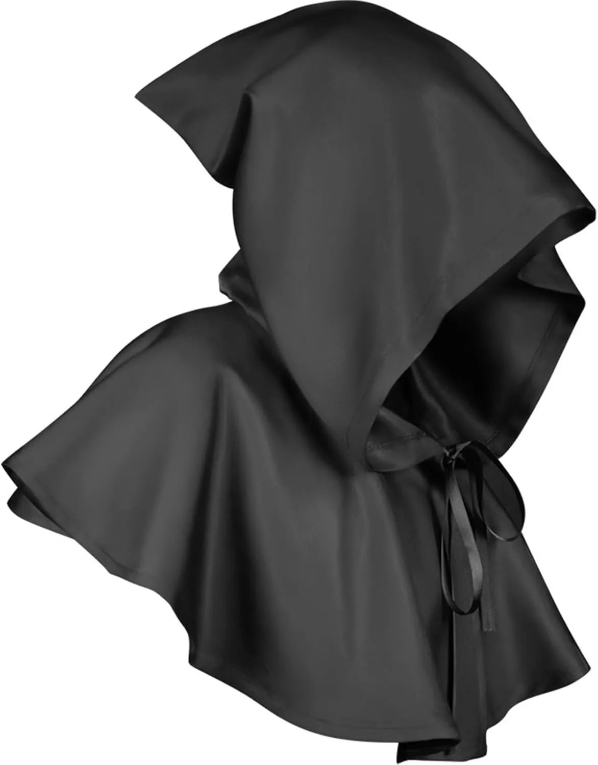 Halloween Costume Womens Mens Cape with Hood Short Cloak Vintage Shawl Wraps Medieval Knight Cosplay Outfits