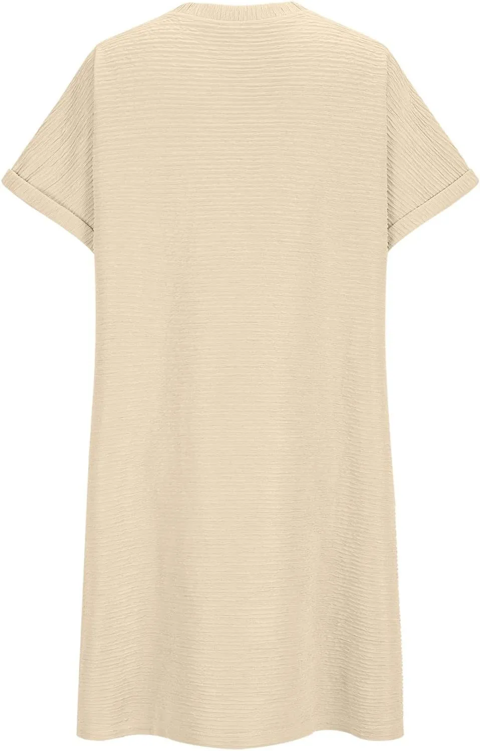 hlysgo Dress for Women 2025 Summer Loose Comfy Beach Mini Dress Casual Short Sleeve Crew Neck Going Out Dresses with Pockets
