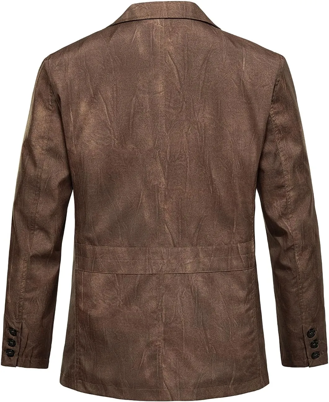 HOOD CREW Mens Casual Blazer Vintage Sports Coat Button Up Lightweight Business Suit Jackets with Pockets