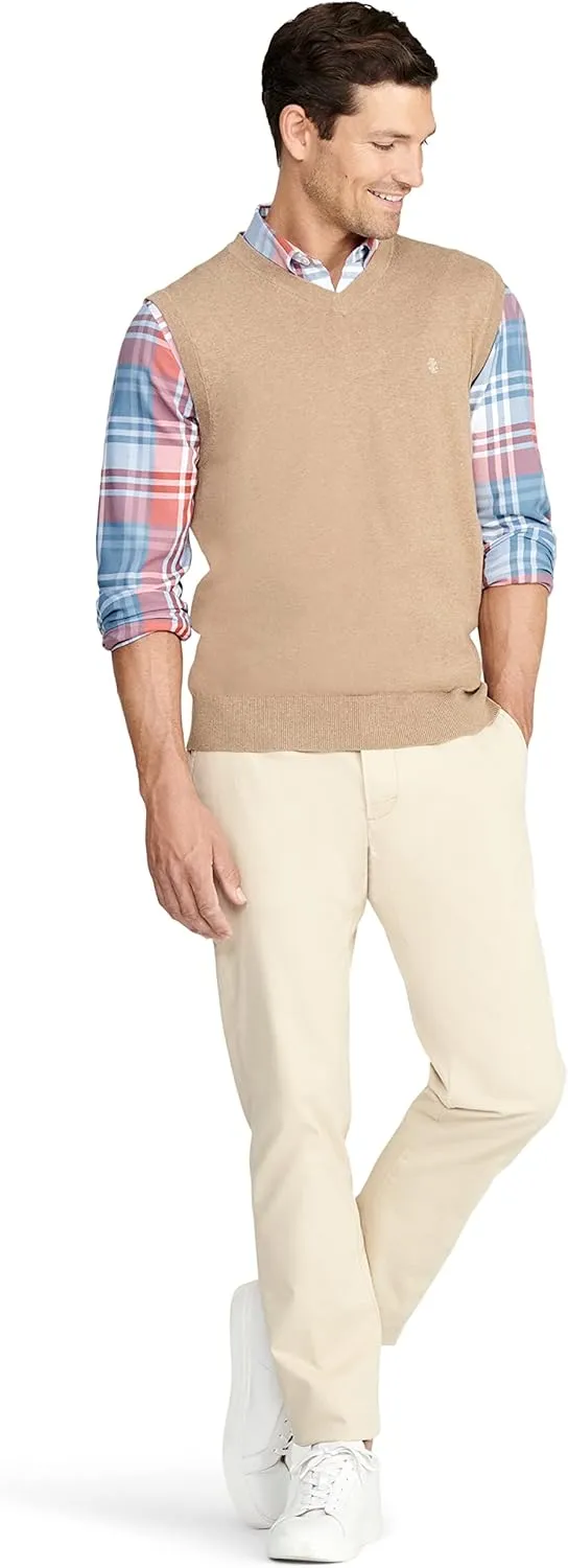 IZOD Men's Big and Tall Premium Essentials V-Neck Sweater Vest