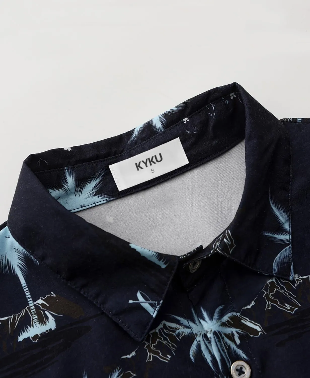 KYKU Hawaiian Shirt for Men: Beach Vacation Summer Short Sleeve Button Down Mens Shirts Casual Stylish