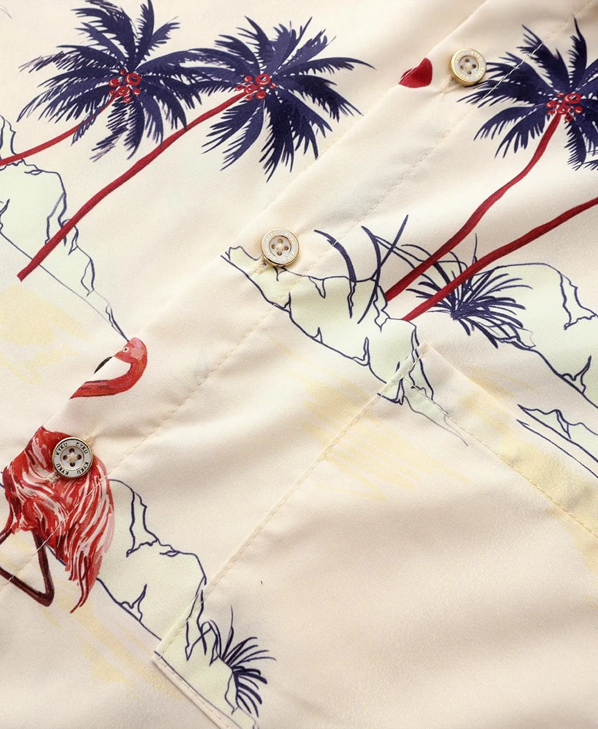 KYKU Hawaiian Shirt for Men: Beach Vacation Summer Short Sleeve Button Down Mens Shirts Casual Stylish
