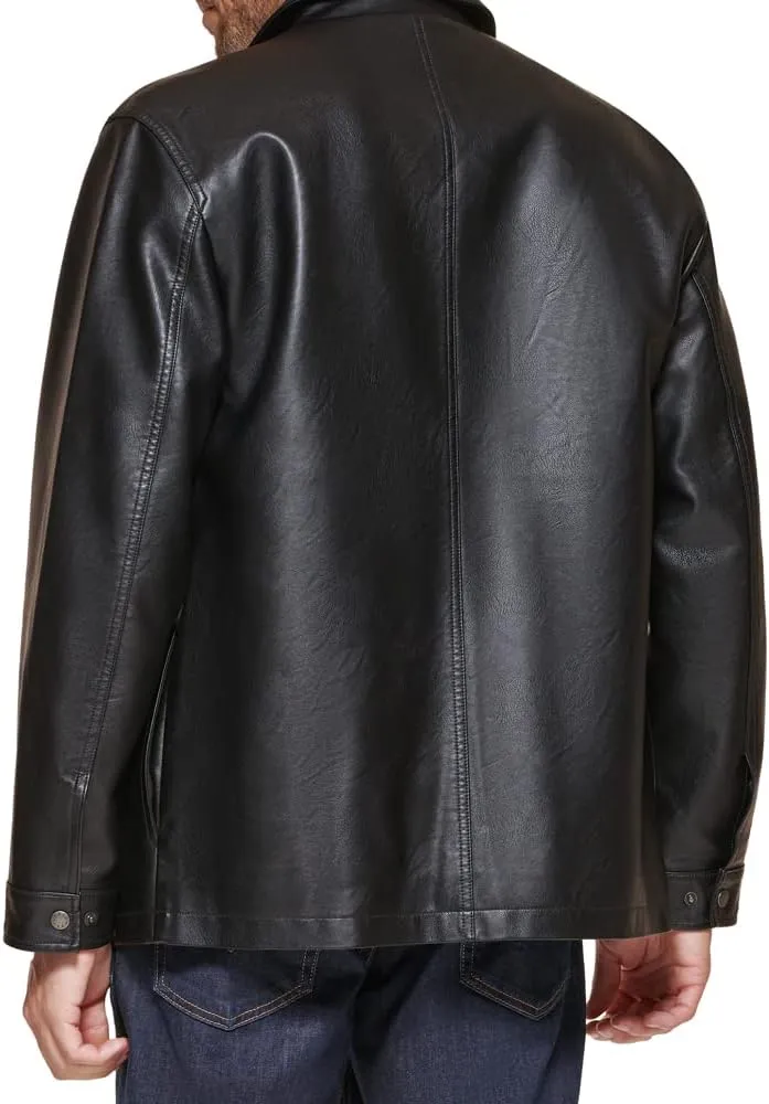 Levi's Men's Faux Leather Oversized Shirt Jacket