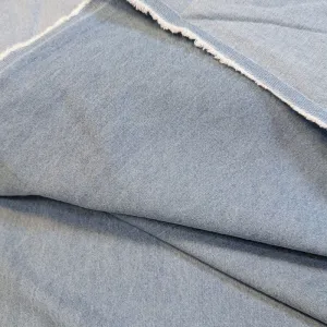 Light blue, extra Bleached Indigo Denim, medium weight, sold by the yard