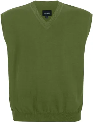Men Oversized Sweater Vest: Plus Size Big Tall V Neck Cotton Pullover