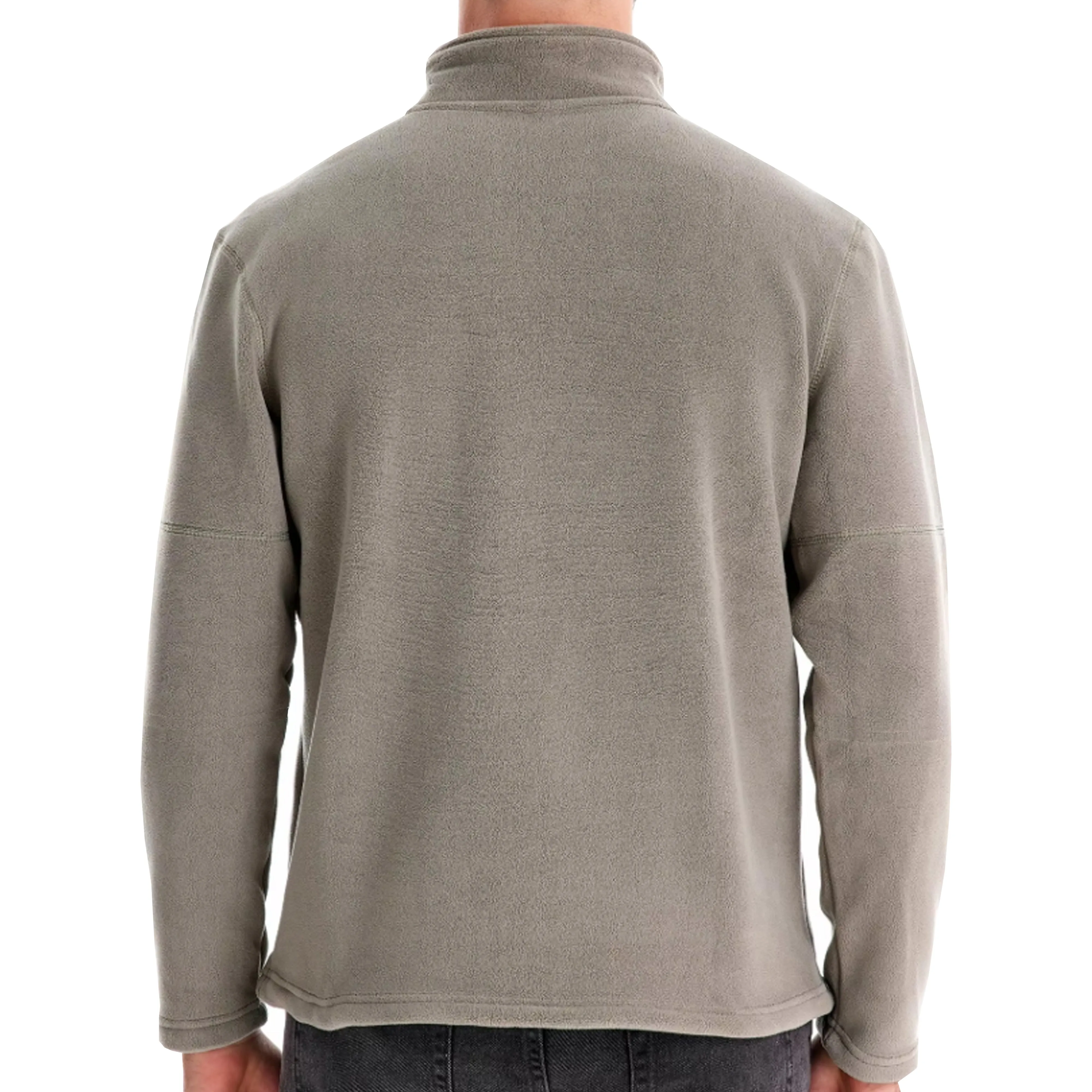 Mens 1/4 Zip Fleece Jumper - Grey
