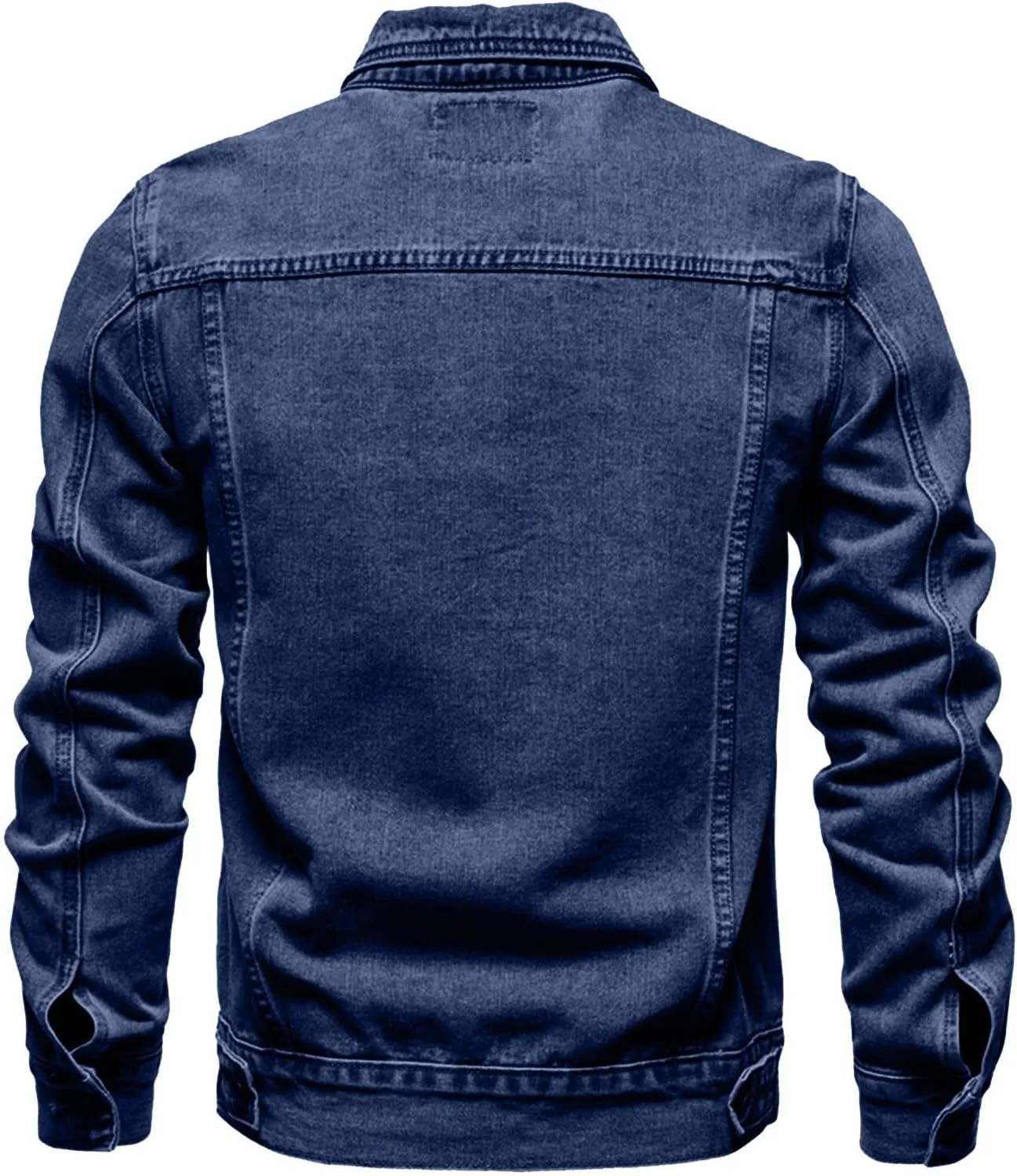Mens Denim Jacket, Men'S Casual Workwear Long Sleeve Lapel Collar Denim Jacket Loose Multi Pocket Coat