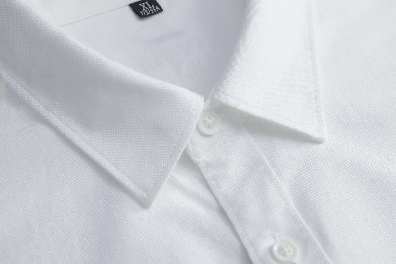 Men's Long Sleeve Button Down Dress Shirt, Wrinkle Resistant Stretch, Solid Color with Pocket