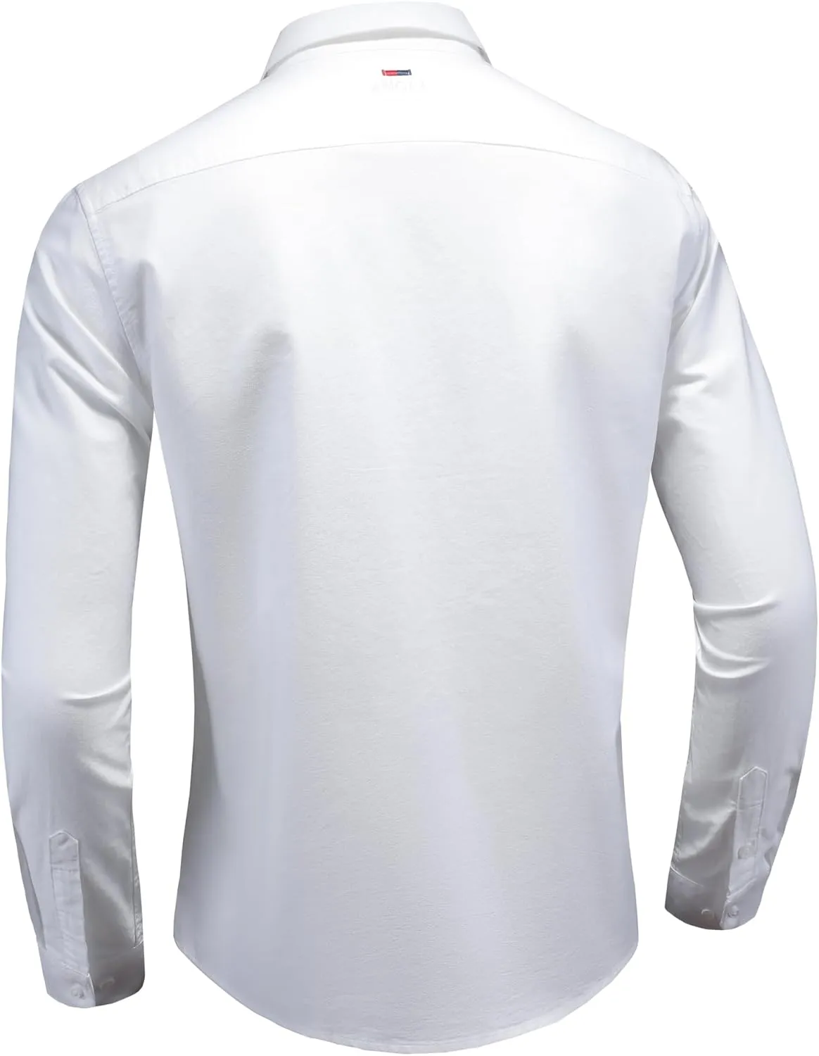 Men's Long Sleeve Button Down Dress Shirt, Wrinkle Resistant Stretch, Solid Color with Pocket